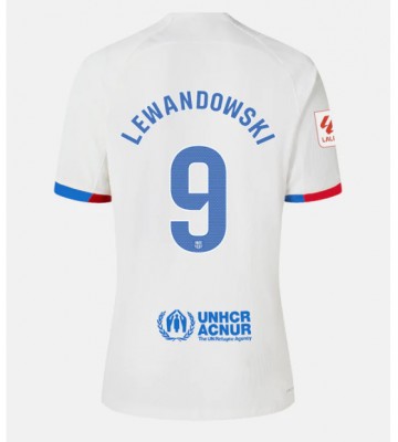 Barcelona Robert Lewandowski #9 Replika Udebanetrøje 2023-24 Kortærmet